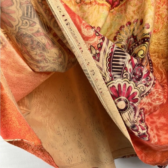 Women’s 22/24 2x Open Knit SS Shirt Top, Catherine’s Boho, Orange Gold, Pretty - Picture 7 of 8